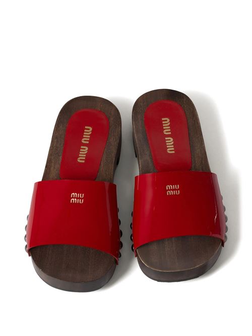 Patent leather clogs MIU MIU | 5Z425EF-A030069F0011